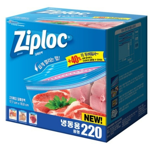 SC존슨  지퍼락 이지오픈탭 냉동용 (중) 220매