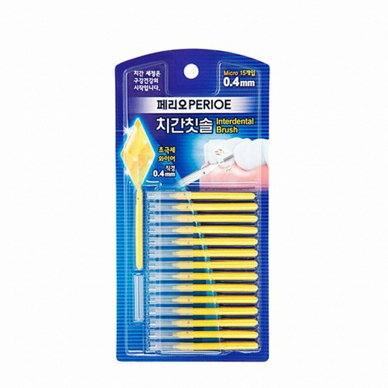 LG생활건강 페리오 치간칫솔 I자형 0.4mm 15개