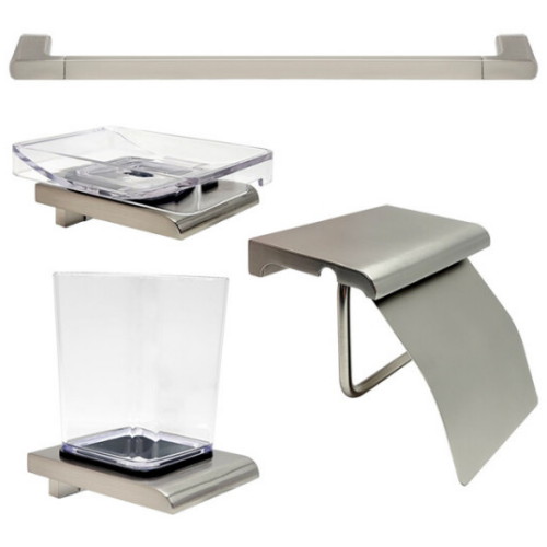 우리수도  욕실 액세서리 4품 세트 SUS 무광 SW450