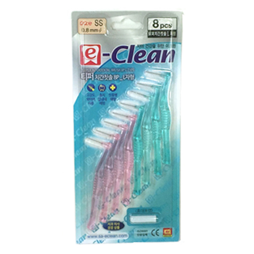 상아이크린 티퍼치간칫솔 L자형 0.8mm 8개 [10팩(80개)] - 에누리 가격비교