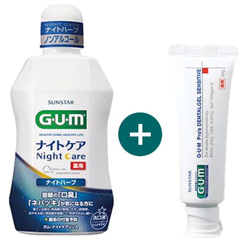 GUM  무알콜 구강청결제 덴탈린스S 450ml + SE 치약 60g