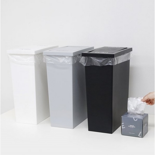 홈앤하우스  슬림 스윙 휴지통 20L + 전용 비닐봉투 20L 50매