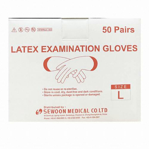 세운메디칼 멸균 라텍스글러브 파우더프리 L 50조