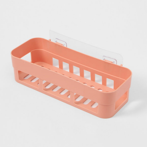 러빙홈  접착식 욕실선반 핑크