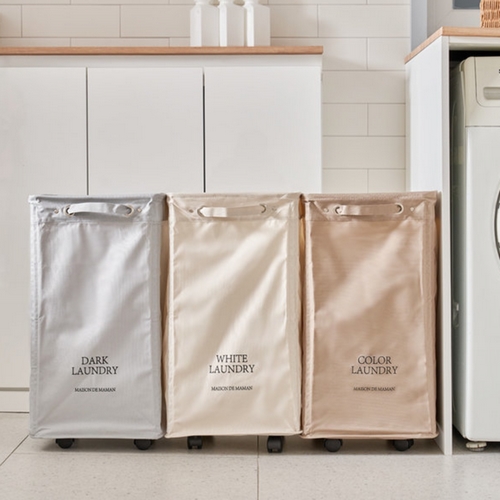 달팽이리빙  드마망 이동식 빨래바구니 (와이드)