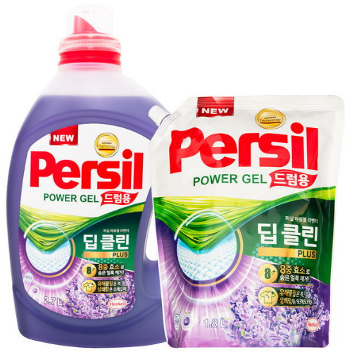 퍼실 딥클린 라벤더젤 드럼용 2.7L + 리필 1.8L
