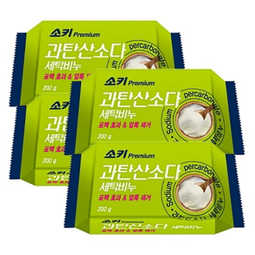 무궁화 소키 프리미엄 과탄산소다 세탁비누 200g