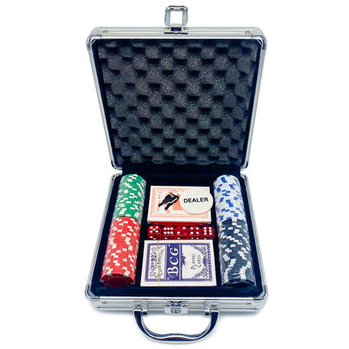 탑스코리아  국제규격 카지노칩 포커 게임 세트 100pcs
