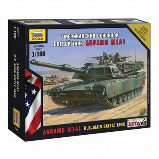즈베즈다  1/100 M1A1 Abrams U.S. Main Battle Tank