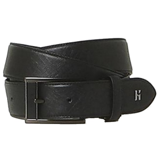 헤지스 블랙 단색 H장식 소가죽 벨트 HJBE3E331BK