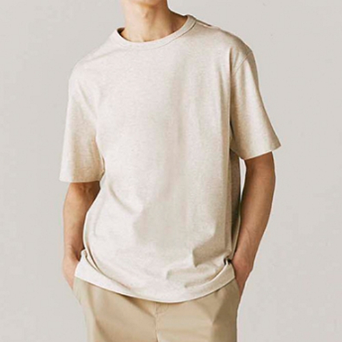 지오다노 남성 헤비코튼 크루넥 티셔츠_01023530