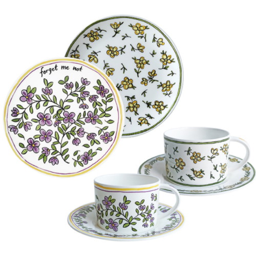 트위그뉴욕 몰리해치 헤리티지 데이지체인&포겟미낫 티타임세트 6P