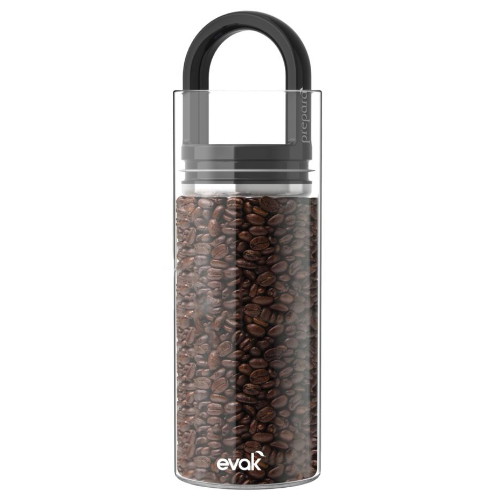 프리파라 Evak 글라스 진공밀폐용기 블랙러버 1.36L