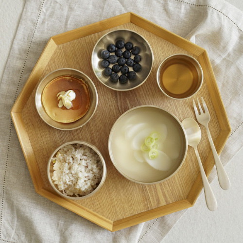 놋담 방짜유기 아기 돌식기 스푼 포크 풀세트 8P