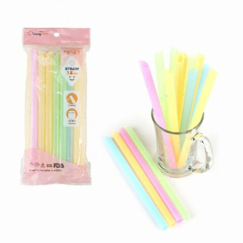 용주 블룸엣홈 레인보우 버블티 빨대