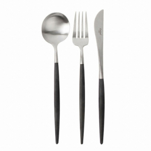 큐티폴 고아 블랙 3종 디너 커트러리 세트 (수저 + 포크 + 나이프)