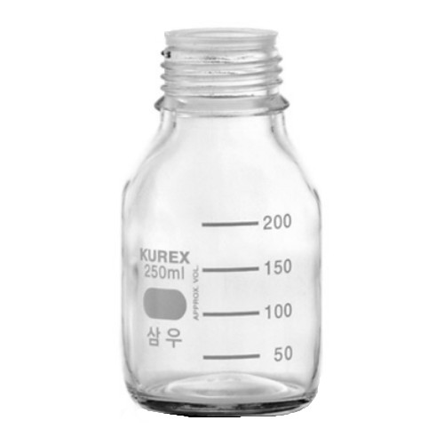 미르코리아 내열유리 눈금 유리병 250ml
