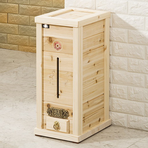 포메리트 편백나무 원목 쌀통 20kg