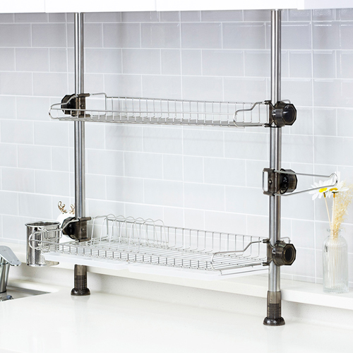 에스파스  스마트 기둥식 씽크선반 600 (반투명쟁반)