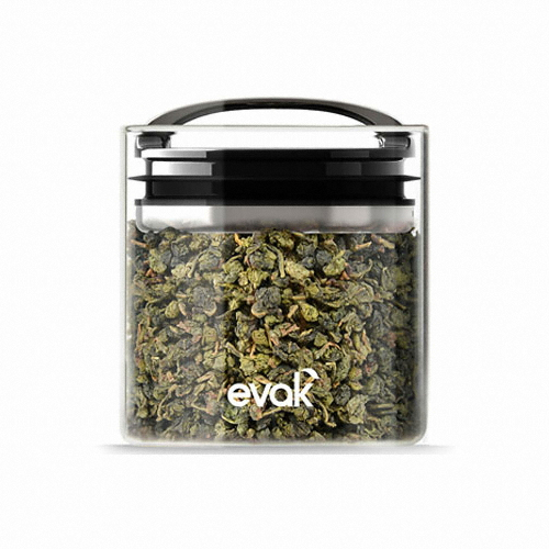 프리파라 Evak 글라스 진공밀폐용기 컴팩트 블랙러버 468ml