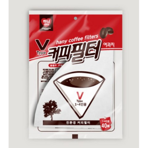 하니생활용품 V형 커피 여과지 1-4인용[80매] - 에누리 가격비교
