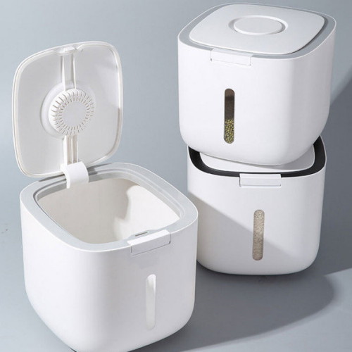 올리오 드라마 원터치 3중 밀폐 주방 쌀통 5kg