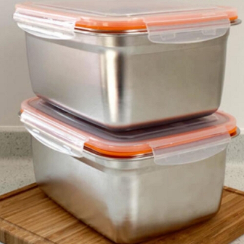 가쯔 냉장고정리 스텐 반찬 밀폐용기 5호 2.8L
