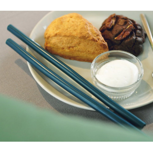 에이비라이프  개방형 실리콘 빨대 다크그린