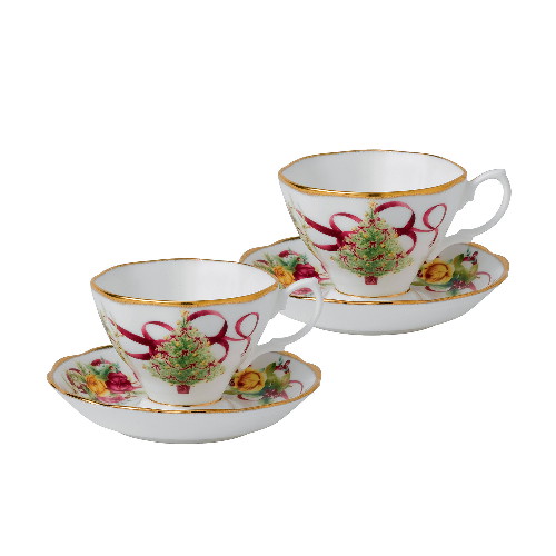 로얄알버트 황실장미 크리스마스 커피잔