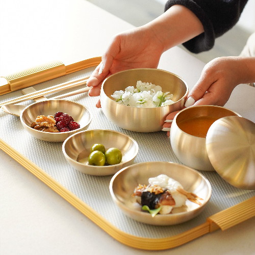 놋담 방짜유기 설 1인 반상기 풀세트 6P