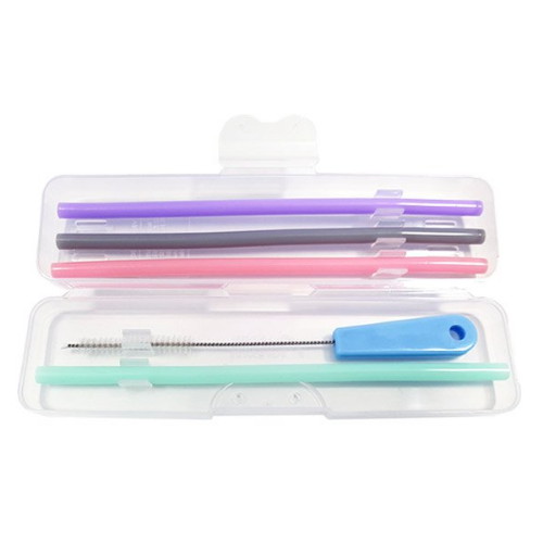 아가프라  실리콘빨대4P+세척솔+케이스