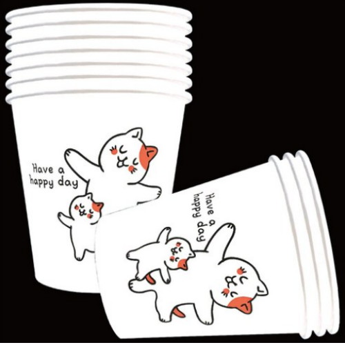 페이퍼맥스  6.5온스 고양이 종이컵