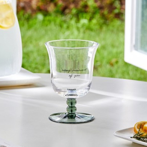 모던하우스 동글동글 아크릴 고블렛컵 280ml 그린
