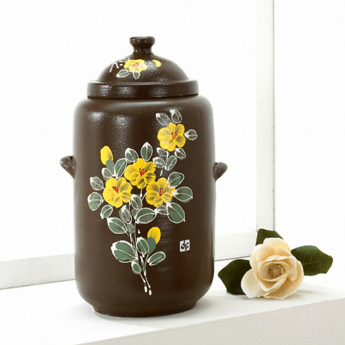 동서가구 여주산 황토쌀독 흑분청 20kg