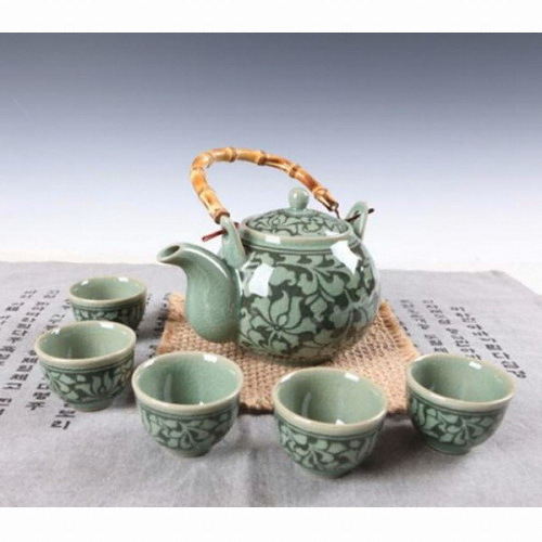 여주공방 청자 흑당초 주기 5인세트