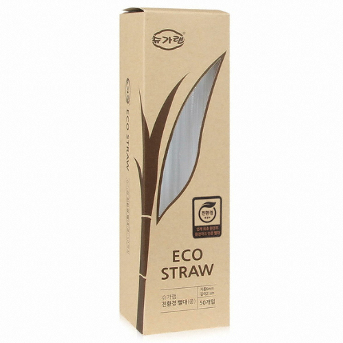 에코매스코리아  친환경 사탕수수 빨대 (중) 26cm