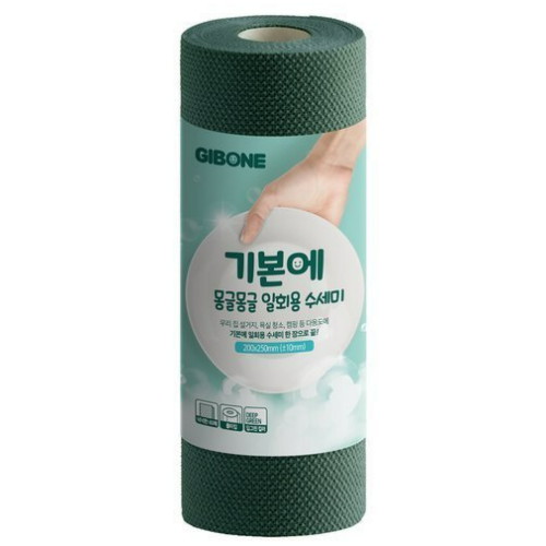 기본에  몽글몽글 일회용 수세미 딥그린 60매