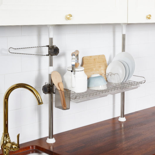 할메이드  압축봉 기둥식 식기건조대 600