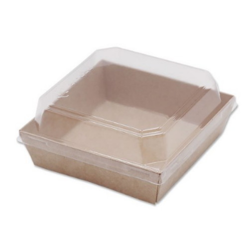 이룸팩  크라프트 미니 정사각 샌드위치케이스용기