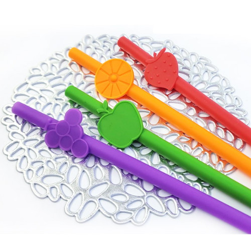 아가프라  과일 실리콘 빨대