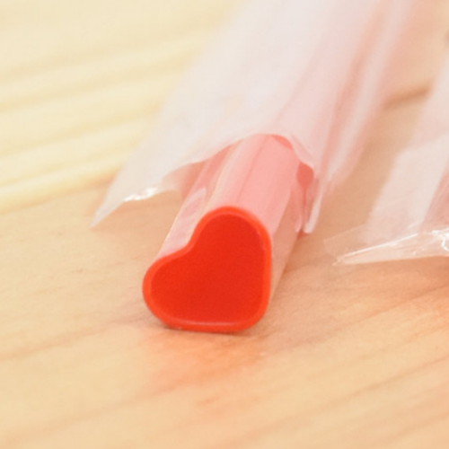 대성산업  개별포장 스트로우 레드 하트빨대 21cm