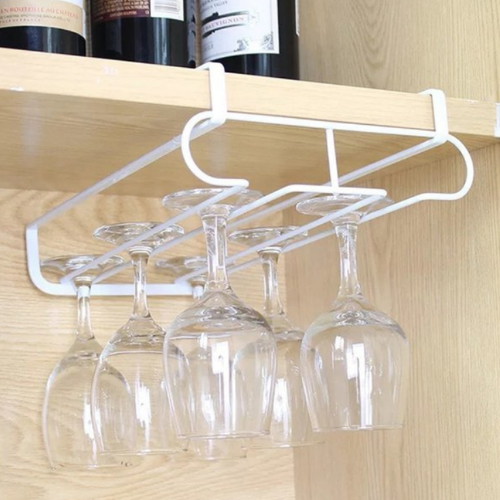 생활살림 걸어쓰는 언더선반 2단 와인잔 거치대