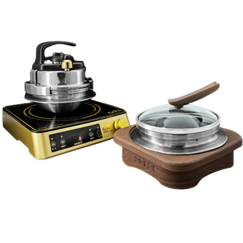 인성생활과학 솥밥대통령 가정용 골드 스텐 압력솥+인덕션