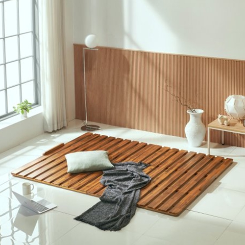 인테리어레시피 고급 원목 아카시아 접이식 매트리스 깔판 XS