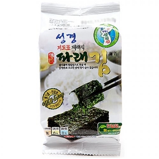 성경식품 지도표성경김 지도표 재래식 성경식탁김 4g x 10p + 파래김 4g x 10p 20개
