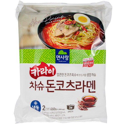 면사랑  카라이 차슈 돈코츠 라멘 2인분 냉동 660g 1개