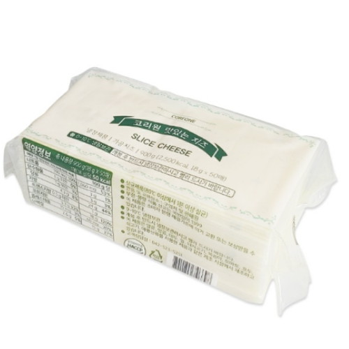코리원  무색소 체다 슬라이스 치즈 50매 2개