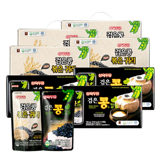 삼육식품  무체5팩 삼육 검은콩귀리두유60팩+검은콩과칼슘45팩 총105팩