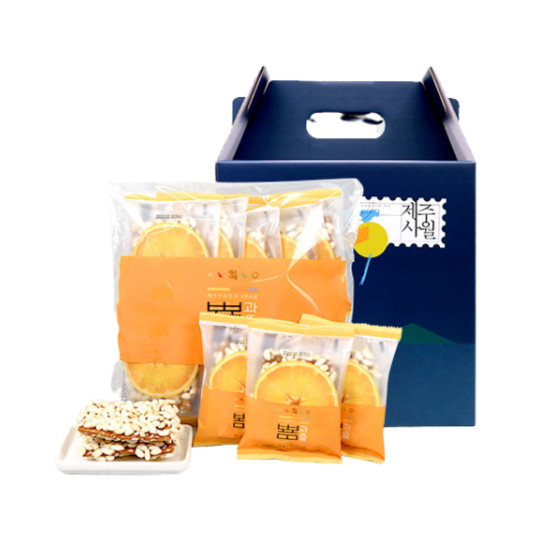 제주커머스  제주사월 봄봄과즐 50개입 선물세트 제주기념품 여행 선물 간식 한과 약과 한라봉