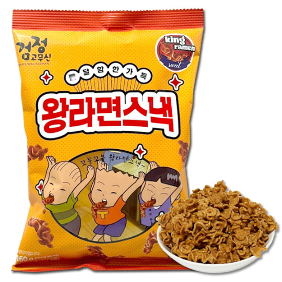 서울제과  검정고무신 왕라면스낵160gx5개 오란다 한과